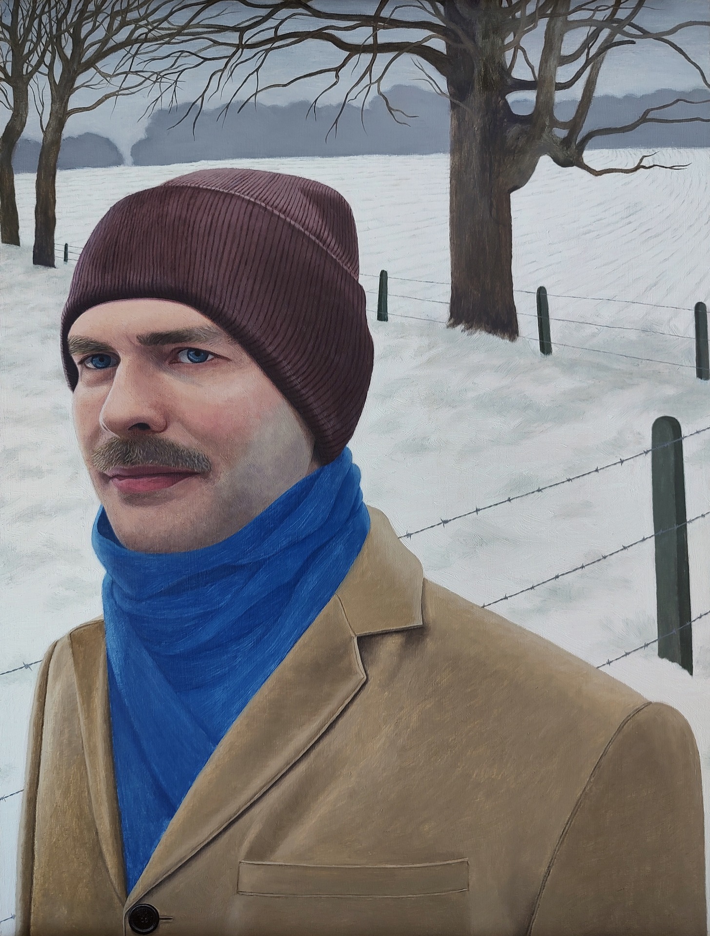 "De Figurant" (2026), oil on panel, 40 cm x 30 cm